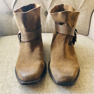 Joe’s Jeans Suede Leather Buckle Booties Sz. 8